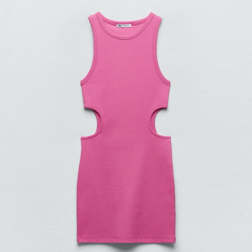 Pink Cutout Sleeveless Dress